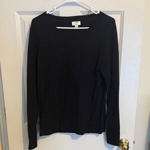 J. Crew Classic Black Crew Neck Sweater